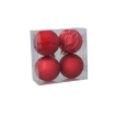 Chomik Набор из 4 шариков, 8 см, красный/золотой/серебряный, разнообразные дизайны, GIF7436 - Home Club, изображение 10