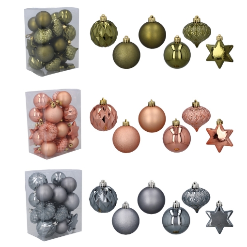 Chomik Kpl. 23 Бомбки Оливкові/Мідні/Графітові Мікс Взорів, GIF7504 - Home Club