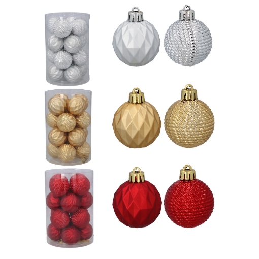 Chomik Kpl. 16 Бомбок 4 См Червоний/Золотий/Срібний Мікс Взорів Туба, GIF7511 - Home Club