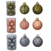 Chomik Набор из 16 шариков, 4 см, оливковый/медный/графитовый, разнообразные дизайны, туба., GIF7528 - Home Club
