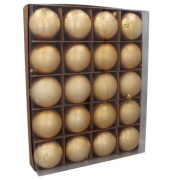 Chomik Набор из 20 шариков, 8 см, красно-золото-серебряный микс дизайнов, GIF7672 - Home Club