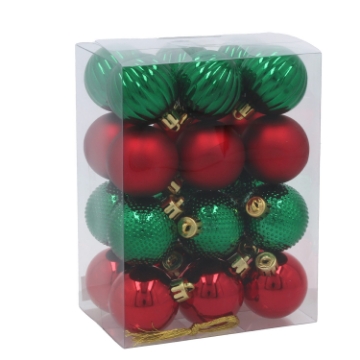 Chomik Набор из 24 шариков, 4 см, зеленый/красный, GIF3641 - Home Club