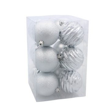 Chomik Набор из 12 шариков, 8 см, красный/золотой/серебряный, GIF3757 - Home Club