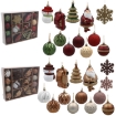 Chomik Kpl. 20 Ялинових Прикрас Бронзовий / Бордовий, BAI5300 - Home Club