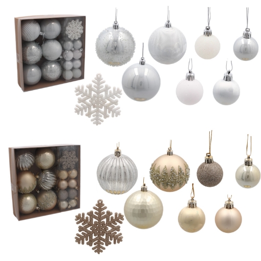 Chomik Набор 30 Елочных Украшений, Золотой/Серебряный, BAI5324 - Home Club
