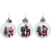 Chomik Рождественское Украшение - Бомбка-Снежная Куля 8 См - Пингвин / Олень / Санта-Клаус, BAI5409 - Home Club