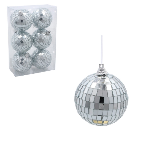 Chomik Набор из 6 шариков Disco 6 см, BAI5522 - Home Club