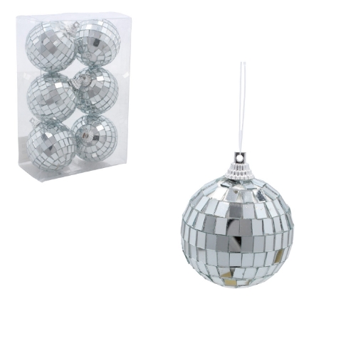 Chomik Набор из 6 шариков для елки, диаметр 5 см, BAI5539 - Home Club