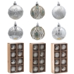 Chomik Набор из 8 серебряных елочных шаров, 6 см, различные дизайны, BAI5775 - Home Club