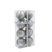 Chomik Набор из 8 серебряных елочных шаров, 6 см, различные дизайны, BAI5775 - Home Club, изображение 4