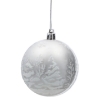 Chomik Набор из 6 серебряных елочных шаров, 8 см, различные дизайны, BAI5812 - Home Club, изображение 6