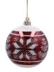 Chomik Набор из 6 рождественских шаров бордового цвета, 8 см, различные дизайны, BAI5843 - Home Club, изображение 5
