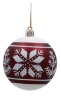 Chomik Набор из 6 рождественских шаров бордового цвета, 8 см, различные дизайны, BAI5843 - Home Club, изображение 6