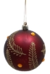 Chomik Набор из 6 рождественских шаров бордового цвета, 8 см, различные дизайны, BAI5843 - Home Club, изображение 9