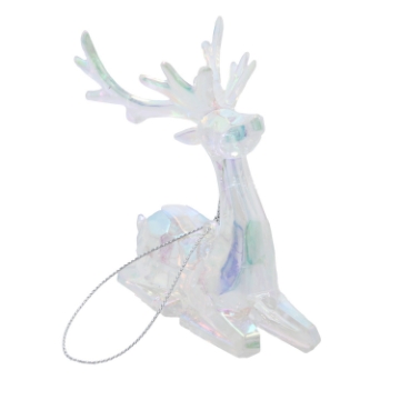 Chomik Елочная игрушка «Олень» с эффектом радуги, 8 x 9 см, BAI5881 - Home Club