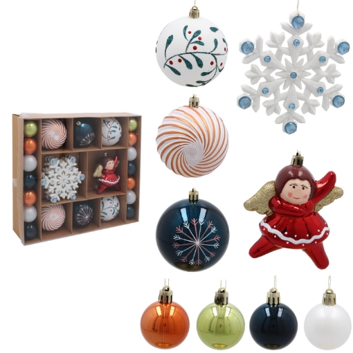 Chomik Kpl. 38 Ялинових Прикрас - Мікс, BIK7151 - Home Club