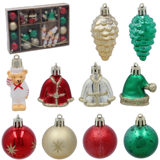 Chomik Кпл. 24 Ялинові Прикраси - Мікс, BIK7199 - Home Club
