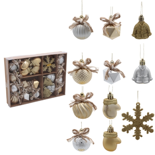 Chomik Кпл. 24 Ялинові Прикраси - Мікс, BIK7205 - Home Club
