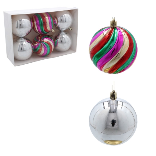 Chomik Кпл. 6 Ялинкових Прикрас - Мікс Дизайнів 8 См, BIK7281 - Home Club