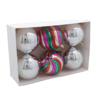 Chomik 6 Рождественских Украшений - Различные Дизайны 8 См, BIK7281 - Home Club