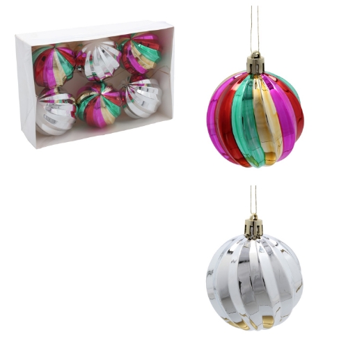 Chomik Набор из 6 елочных украшений - тыква, разноцветная, 6 см, BIK7298 - Home Club