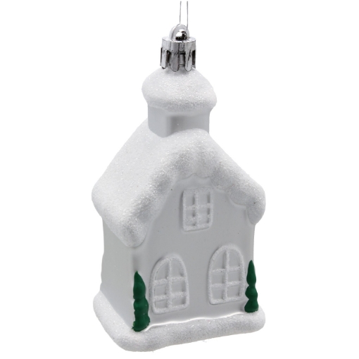 Chomik Набор из 3 елочных украшений - домик 9 см, BIK7373 - Home Club