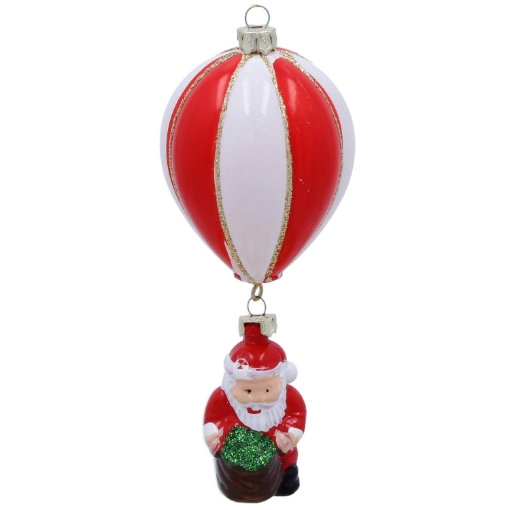 Chomik Елочная игрушка - воздушный шар с изображением Санта-Клауса, 6 см, BIK7380 - Home Club