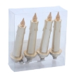 Chomik Набор из 4 елочных украшений - свечи с зажимом 11 см, BIK7434 - Home Club, изображение 2