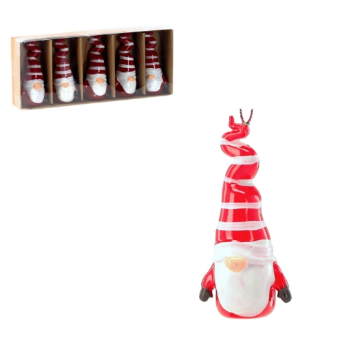 Chomik Набор из 5 елочных украшений - гномы 10 см, BIK7441 - Home Club