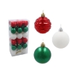 Chomik Набор из 36 шариков, 6 см, красный/зеленый/белый, GIF9889 - Home Club
