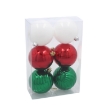 Chomik Набор из 6 шариков, 8 см, красный/зеленый/белый, GIF9896 - Home Club, изображение 2