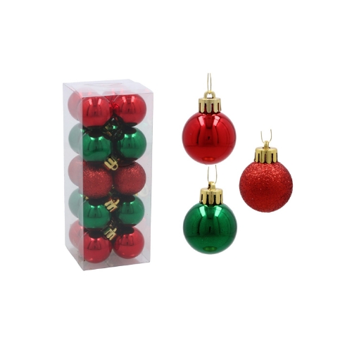 Chomik Набор из 20 шариков, 3 см, красно-зеленые, GIF9919 - Home Club