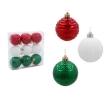 Chomik Набор из 9 шариков, 6 см, красный/зеленый/белый, GIF9926 - Home Club