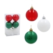 Chomik Набор из 6 шариков, 6 см, красный/зеленый/белый, GIF9933 - Home Club