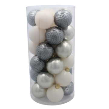 Chomik 30 шариков диаметром 6 см в тубе, цвета шампань/серый/белый, GIF9995 - Home Club
