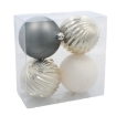 Chomik Набор из 4 шаров диаметром 10 см, цвета шампань/серый/белый, GIF0028 - Home Club, изображение 2