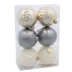 Chomik Набор из 6 шариков, 8 см, шампань/серый/белый, GIF0066 - Home Club, изображение 2