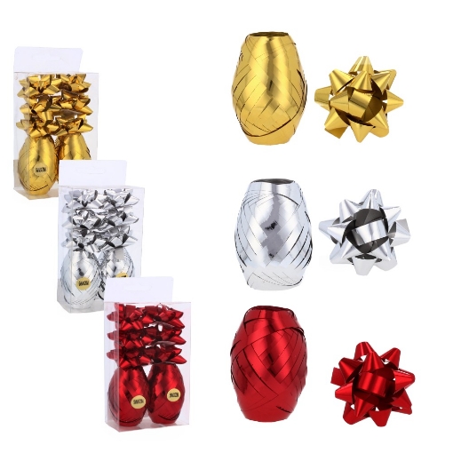 Chomik Набір Для Упаковки Подарунків - Стрічка + Банти 6 См, GIF5781 - Home Club