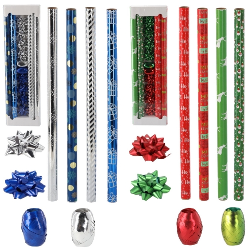 Chomik Праздничный Набор Для Упаковки Подарков 70 x 200 См, Современный Микс Узоров, BAG6550 - Home Club