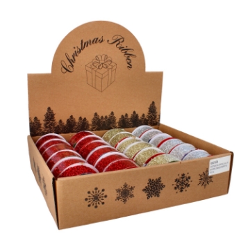 Chomik Святкова Декоративна Стрічка 3,8 См x 2,7 М Комбінація Кольорів Червоний/Золотий/Срібний, TAS9768 - Home Club