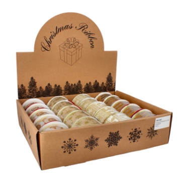 Chomik Праздничная Декоративная Лента 5 См x 2,7 М Золотая С Разнообразными Узорами, TAS9805 - Home Club