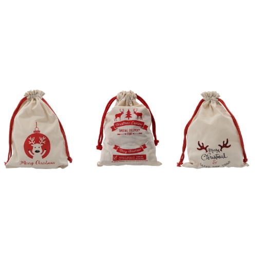 Chomik Подарочный Мешок Bożonar. 28 x 40 см, Хлопок, Разнообразные Узоры, IKA4129 - Home Club