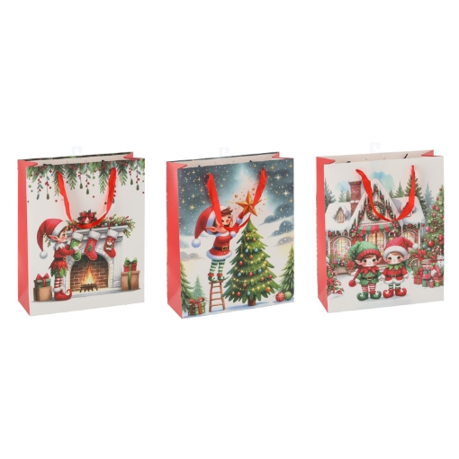 Chomik Скидочная Сумка «Рождественский Эльф» 30 x 42 x 12 см, различные дизайны, BAG6871 - Home Club