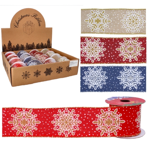 Chomik Святкова Декоративна Стрічка 6,3 См X 2,7 М Сніжка Мікс Кольорів, TAS2251 - Home Club