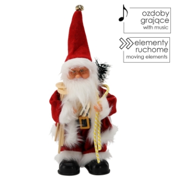 Chomik Санта С Лыжами - Играющий 30,5 См, SAT6972 - Home Club