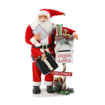 Chomik Санта-Клаус С Ящиком Для Писем – Светодиоды, Мелодия, 100 См, WAI3436 - Home Club