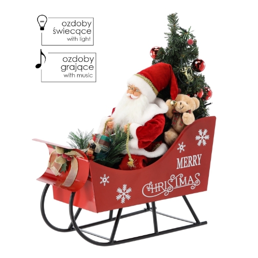 Chomik Міколай У Санях З Ялинкою – Led, Мелодія 60 См, WAI3450 - Home Club