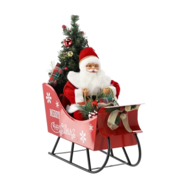 Chomik Сани Со Санта-Клаусом И Елкой – Светодиоды, Мелодия, 60 См, WAI3450 - Home Club