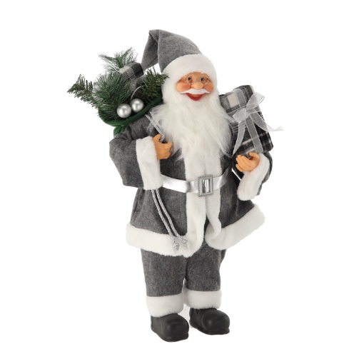 Chomik Санта Клаус Сірий Стоячий З Мішком 60 См, WAI8684 - Home Club