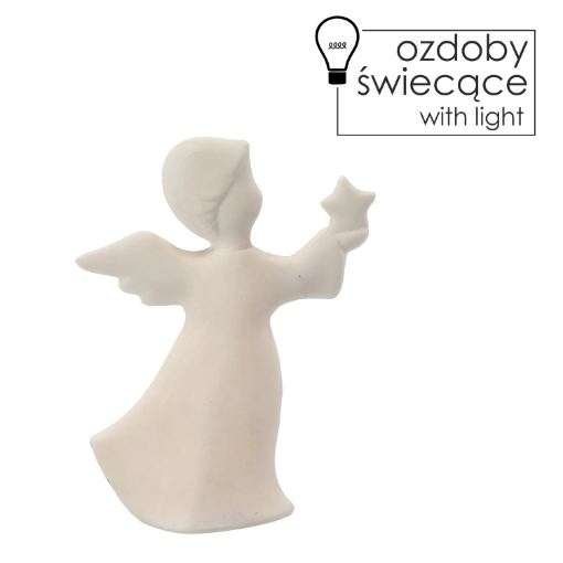 Chomik Фигурка ангела со звездой Led, высота 16,8 см, SID3638 - Home Club